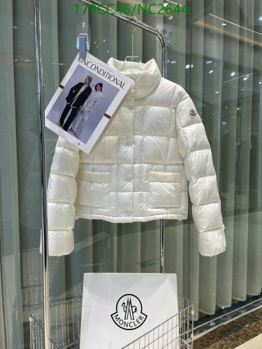 Moncler Women's White Down Jacket with High Collar - Stylish & Warm