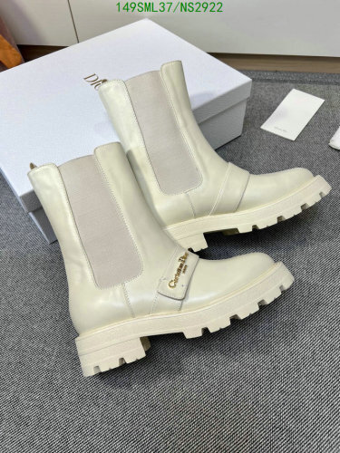 Dior Women's Cream Leather Ankle Boots - Sheepskin & Cowhide, EU35-40