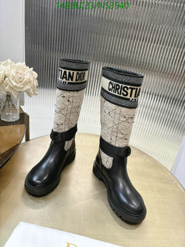 Christian Dior Women's Black Leather Boots, Elegant and Comfortable, Size EU35-41