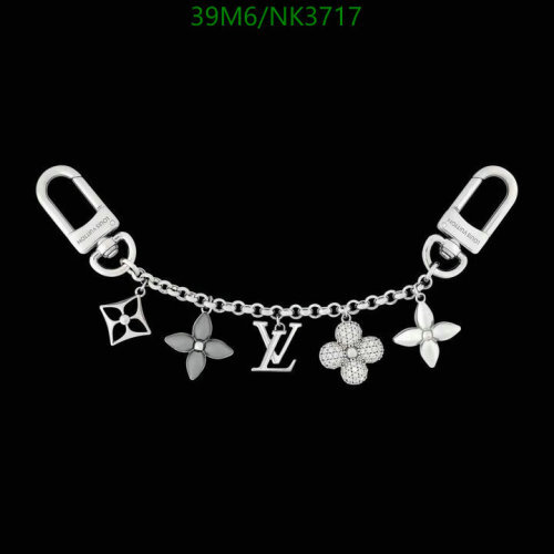 Louis Vuitton Key Chain Pendant Silver-Tone Finish with Iconic Charms