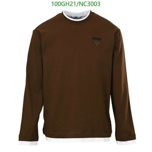 Prada Cotton Long Sleeve T-Shirt - Comfortable and Stylish Apparel