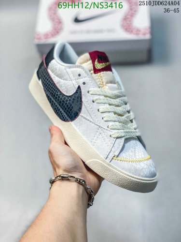 Nike Blazer Low Women's Shoes Fashion Sneakers - White/Black