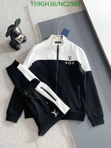Louis Vuitton Men's Two-Tone Tracksuit - Black & White, Sizes M to 3XL