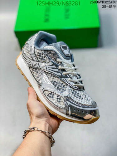 Bottega Veneta Women's Metallic Silver Leather Speedster Sneakers, EU35-45 7 Bottega Veneta Women's Metallic Silver Leather Speedster Sneakers, EU35-45