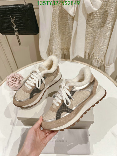 Brunello Cucinelli Women's Cowhide and Wool Sneakers - EU35-42