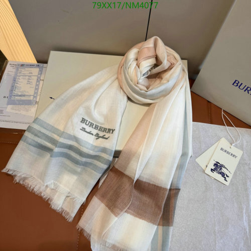 Burberry Cashmere Scarf - Striped Design, 110-200cm - NM4077