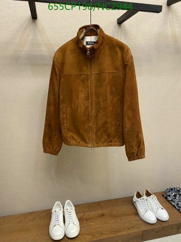 Loro Piana Brown Suede Zip-Up Jacket - Classic Style & Comfortable Fit