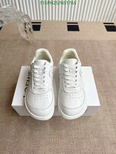 Loewe Men's White Leather Flow Runner Sneakers, EU35-45, Unisex