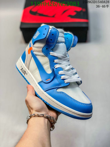 Air Jordan 1 Retro High Off-White University Blue Sneakers Unisex NS3083