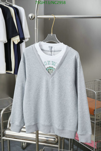 Loewe V-Neck Cotton Sweatshirt with Inset T-Shirt - Stylish Layered Look