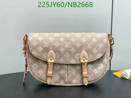 Louis Vuitton Canvas Leather Saddle Bag, 30 x 21 x 7cm - Model 15134