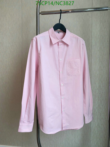 Loewe Pink Cotton Oxford Shirt with Embroidered Anagram - Classic Style