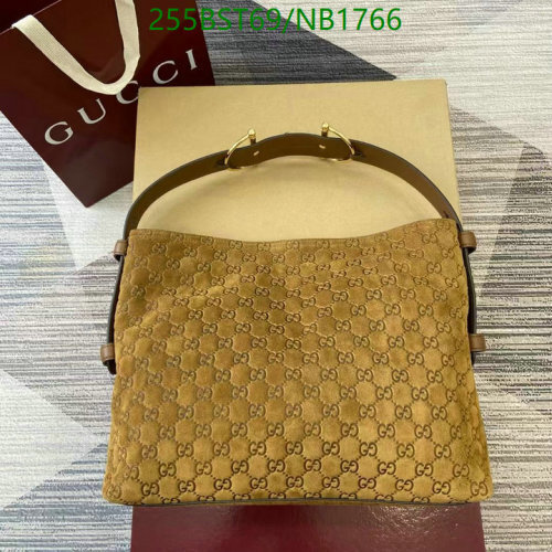 Gucci Blondie Bag in GG Suede Brown Leather, 35 x 27.5 x 11cm