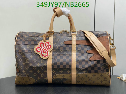 Louis Vuitton Coated Canvas Duffle Bag, 50 cm - Travel in Style and Luxury
