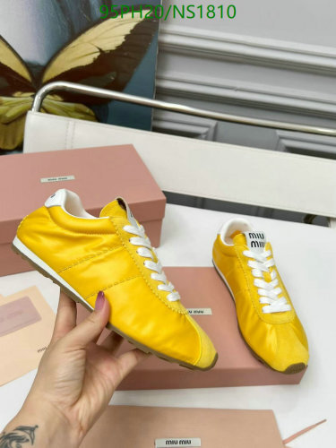 Miu Miu Women's Yellow Cowhide and Lambskin Sneakers - Size EU35-41