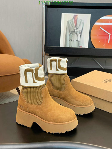 UGG Women's Classic Sugarberry Platform Heeled Boot, Cow Suede and Wool, EU35-40 7 UGG Women's Brown Suede & Wool Platform Ankle Boots Size EU35-EU40