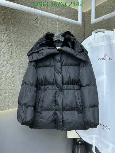 Moncler Women's Black Down Jacket with Fur Collar - Stylish and Warm