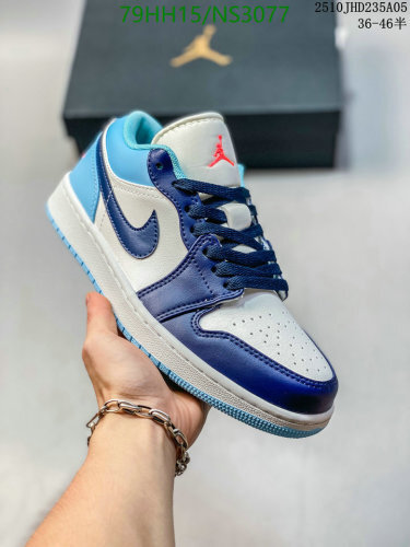 Air Jordan Low-Top Sneakers - Blue/White, Comfortable & Stylish, Unisex Sizes