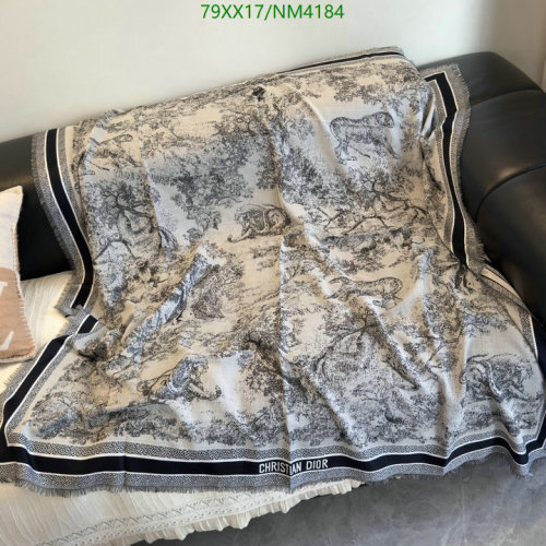 Christian Dior Silk & Wool Square Scarf 140x140cm - Elegant Animal Print