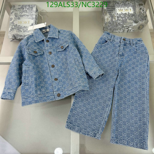 Gucci Kids Denim Jacket & Jeans Set, Blue, Sizes 100-150