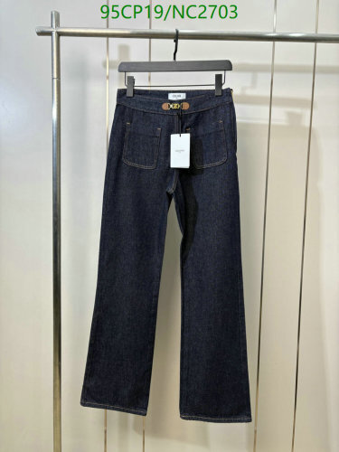 Celine Women's High-Waisted Flared Jeans in Dark Blue Denim - Sizes 26-28