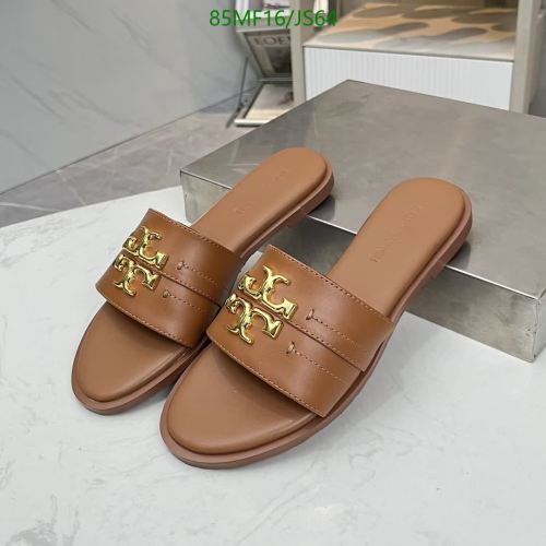 Tory Burch Women's Leather Sandals Slides with Signature Logo - Elegant Comfort