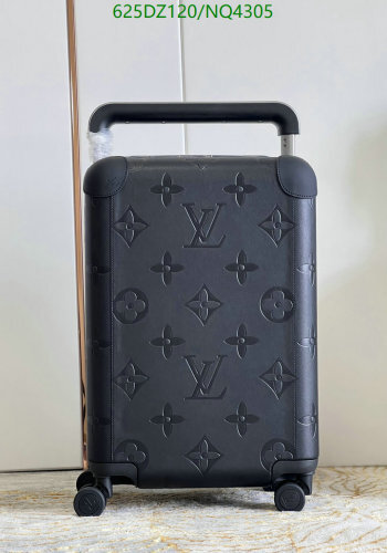 Louis Vuitton Black Monogram Embossed Leather Rolling Luggage 20-inch