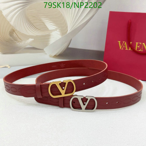 Valentino Belt for Men - Cowhide Leather with Iconic 'V' Buckle - 3.0cm Width