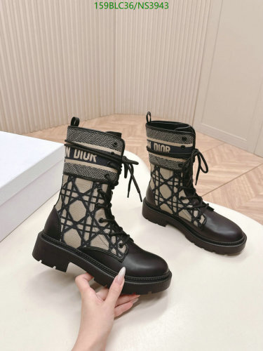 Dior Women's Black Cowhide Leather Lace-Up Ankle Boots Size EU35-EU40