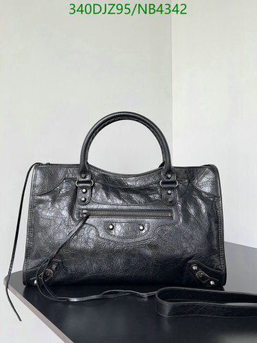 Balenciaga Classic City Medium Leather Handbag, Black, Length 38 cm