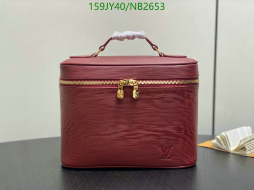 Louis Vuitton Red Epi Leather Vanity Case, 24 x 18 x 14.5cm, Gold Hardware