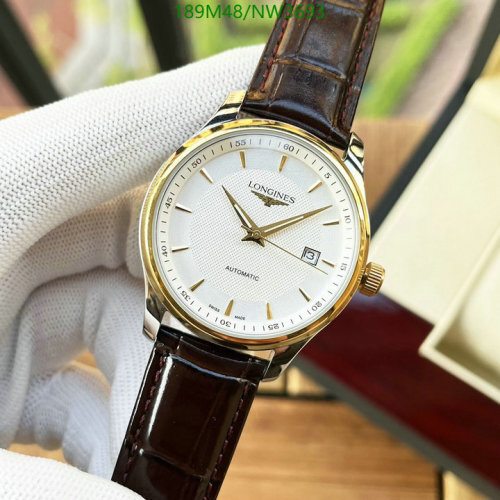 Longines Men's Watch, 40mm Stainless Steel Case, Brown Leather Strap Automatic Watch