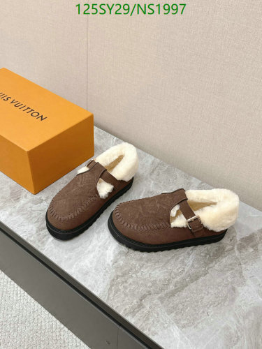 Louis Vuitton Women's Brown Suede & Shearling Mary Jane Shoes - Size EU35-41