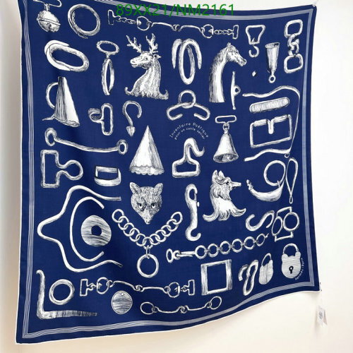 Hermes Inventaire Poetique Silk and Cashmere Scarf, 135cm - Luxurious Style