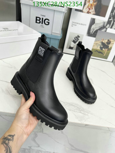 Women's Black Leather Ankle Boots by Givenchy | EU Size 35-41