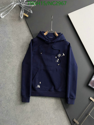 Louis Vuitton Men's Navy Cotton Hoodie - Stylish & Comfortable, Sizes S to XL