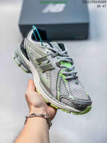 New Balance Unisex 25100824 Running Shoes - EU36-47, Grey and Green