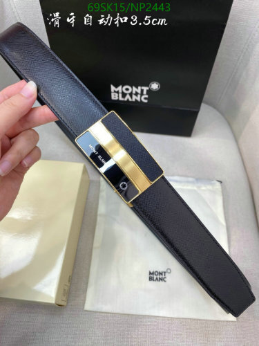 Montblanc Belt - Cowhide Leather Belt with Gold-Tone Buckle - NP2443