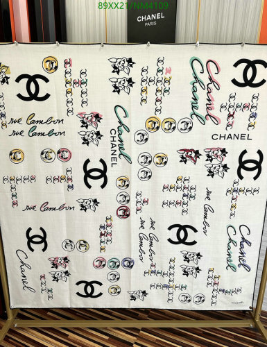 Elegant Chanel Silk Cashmere Scarf, 140cm - Timeless Fashion Statement
