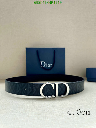 Dior Belt for Men, CD Buckle Cowhide Leather Belt, Width 4.0cm
