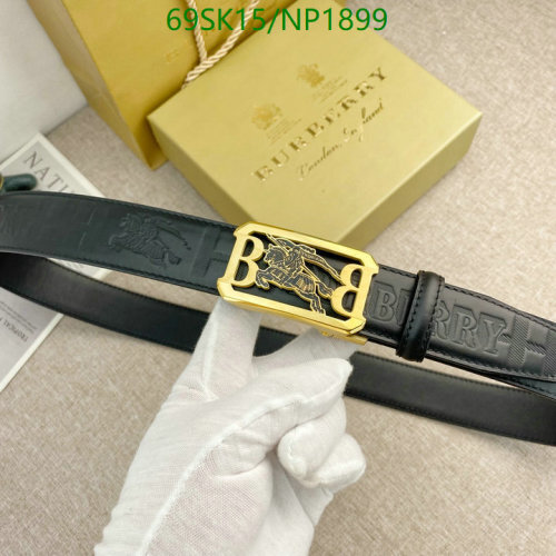 Burberry Leather Belt with Iconic Buckle, Width 3.5cm, Various Lengths