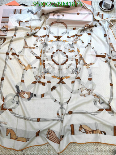 Elegant Hermess Cashmere Silk Scarf - 140cm x 140cm, NM1875 Design