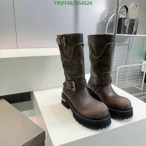 Cowhide Leather Platform Boots, Unisex Style, 6cm Heel, EU35-45