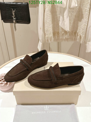 Brunello Cucinelli Women's Suede Loafers, Sheepskin Lining, Size EU35-42