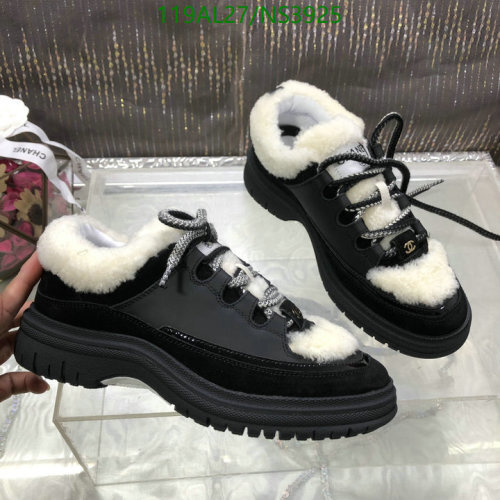 Chanel Women's Black Leather & Shearling Sneakers - EU35-41