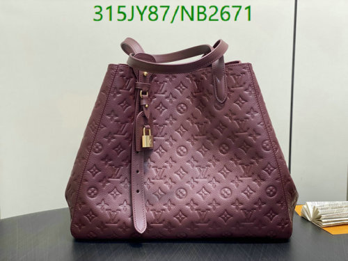 Louis Vuitton Leather Onatah GM Tote Bag with Lock - 30.5 x 17 x 56cm