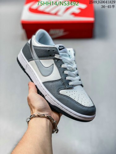 Nike Dunk Low Grey and White Unisex Sneakers, EU36-45, Stylish and Comfortable