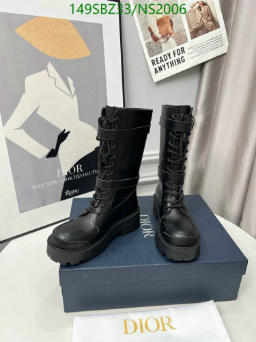 Dior-Inspired Women's Black Cowhide Lace-Up Mid-Calf Boots, Sizes EU35-EU41