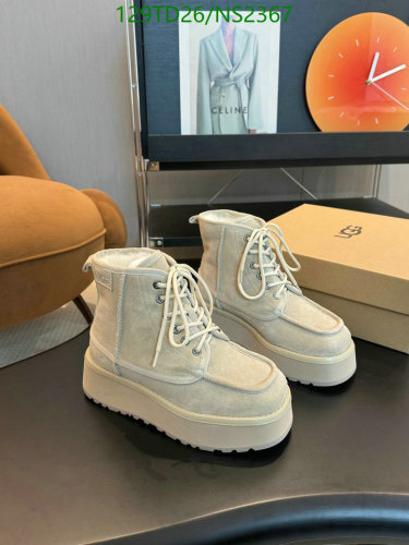 UGG Women's Platform Lace-Up Boots - Cow Suede & Wool - EU35-40 - Stylish Design