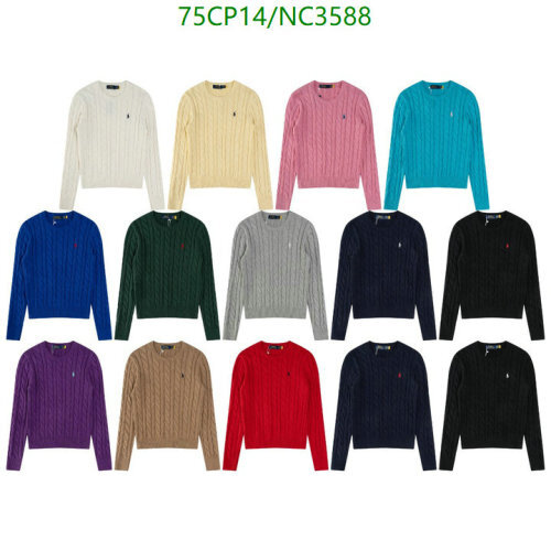 Ralph Lauren Classic Fit Cable Knit Cotton Sweater - Unisex Sizes XS to XL